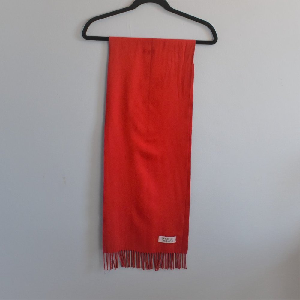 Vintage Bergdorf Goodman Red Classic Scarf
